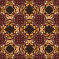 Seamless circle vintage flower pattern N21