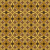 Seamless circle vintage flower pattern N22