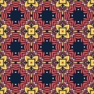 Seamless circle vintage flower pattern N23