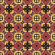 Seamless circle vintage flower pattern N24