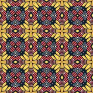 Seamless circle vintage flower pattern N26