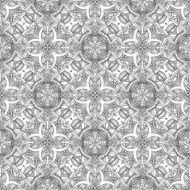 Seamless circle vintage flower pattern N31