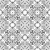 Seamless circle vintage flower pattern N32