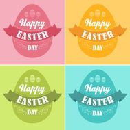 Happy Easter Typographical Background N4