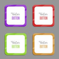 Vector color square buttons