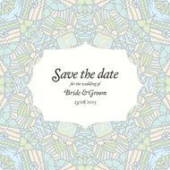 Beautiful abstract wedding invitation N5