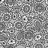 Seamless vintage fashion lace pattern with abstract flowers N11