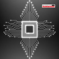 Cpu Circuit Board Vector illustration Eps 10 N10