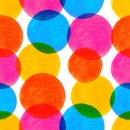Vector seamless pattern with bright colorful watercolor painted N2