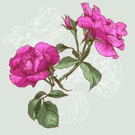 Beautiful Seamless Rose Background N8