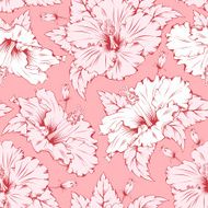 Hibiscus seamless pattern N2