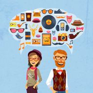 Hipster Speech Bubble