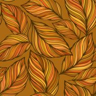 Seamless Fall Leaf Vector Illustration N2