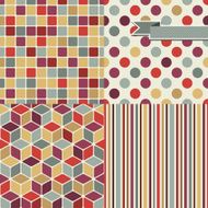 Seamless abstract retro pattern Stylish geometric background N12
