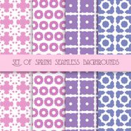 Easter set of spring backgrounds vector N2