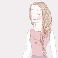 Girl with plait