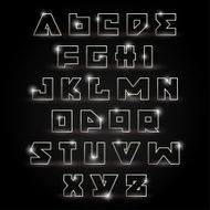 Alphabet set modern style