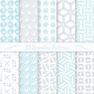 Set of ten seamless modern patterns N4