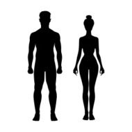 man and woman icon body vector figure sport N2