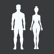 man and woman icon body vector figure sport N3