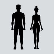 man and woman icon body vector figure sport N4