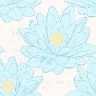 Beautiful seamless pattern with lotus flowers