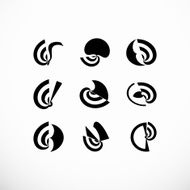 set of abstract wave stripe icon for design N2