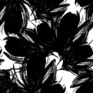 seamless pattern of abstract watercolor flowers