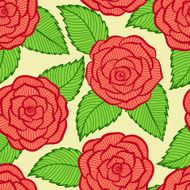 beautiful seamless pattern in roses and leaves lace N2