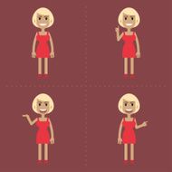 Blonde girl in various poses