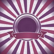 Retro badge radial sunbeam background N3
