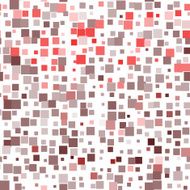 Mosaic red seamless pattern on white background Vector