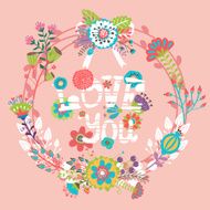 Floral Love You with wreath