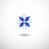 abstract color floral icon for design N2