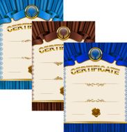 Elegant template of certificate diploma N53