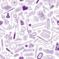 cosmetic doodles - seamless background