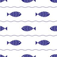 Seamless nautical pattern with fish N10