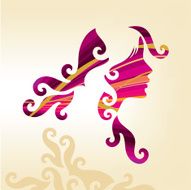 Beautiful girl silhouette - Illustration