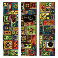 Paisley batik background Ethnic african cards N4