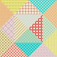 Retro patchwork 16 Vector seamless patterns Endless texture