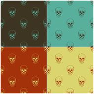 Vector seamless pattern with skulls