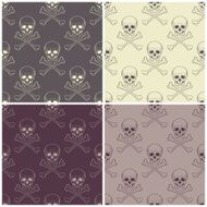 Seamless patterns with skulls