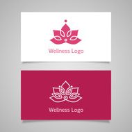 Vector lotus labels for Wellness industry N2