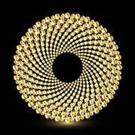 Shiny golden ring shape vector illustration