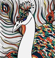 Decorative ornamental peacock N9
