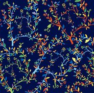 Floral seamless pattern with blossom branches