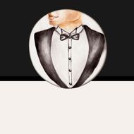 Fashion background with bow tie gentleman N5