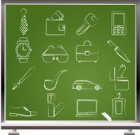 man Accessories icons and objects