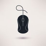 Computer mouse icon in a flat style vector