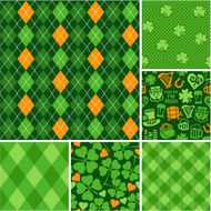 Set of St Patrick&#039;s Day Seamless Patterns N2